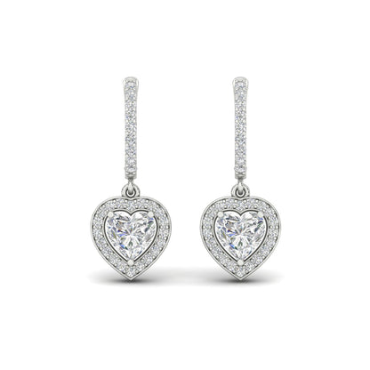 Heart Halo Drop Dangle Earring