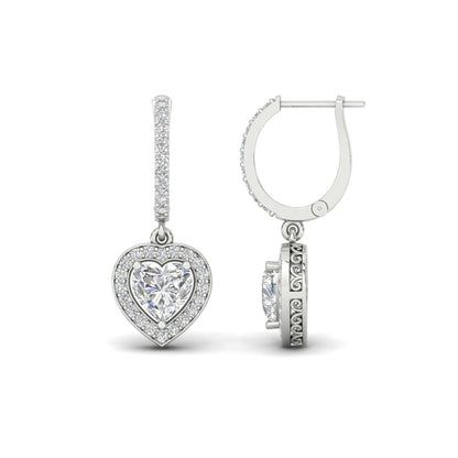 Heart Halo Drop Dangle Earring