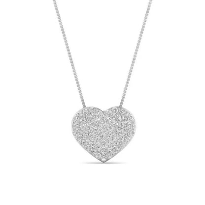 Heart Cluster Diamond Pendant