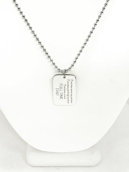 Softball Dad Necklace, Softball Dad Gift, Softball Dad Charm, Dad Coach Gift, Fathers Day Gift,  Part-Time Coach, Full Time Dad Gift