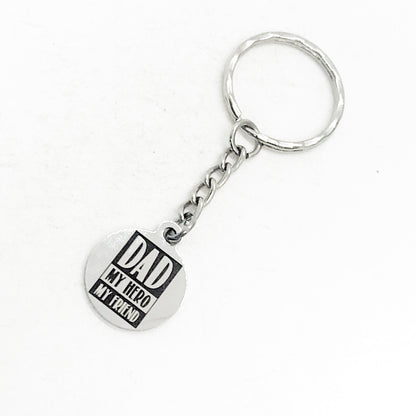 Fathers Day Gift, Dad My Hero My Friend Keychain, Dad Keychain, Dad Gift, Dad Birthday, New Dad Gift, Daddy Gift, Gift For Dad from Kids