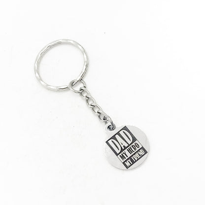 Fathers Day Gift, Dad My Hero My Friend Keychain, Dad Keychain, Dad Gift, Dad Birthday, New Dad Gift, Daddy Gift, Gift For Dad from Kids