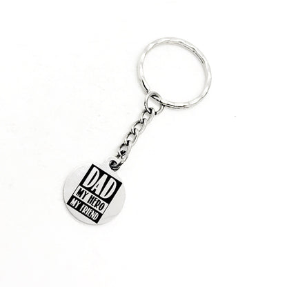 Fathers Day Gift, Dad My Hero My Friend Keychain, Dad Keychain, Dad Gift, Dad Birthday, New Dad Gift, Daddy Gift, Gift For Dad from Kids
