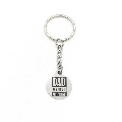 Fathers Day Gift, Dad My Hero My Friend Keychain, Dad Keychain, Dad Gift, Dad Birthday, New Dad Gift, Daddy Gift, Gift For Dad from Kids