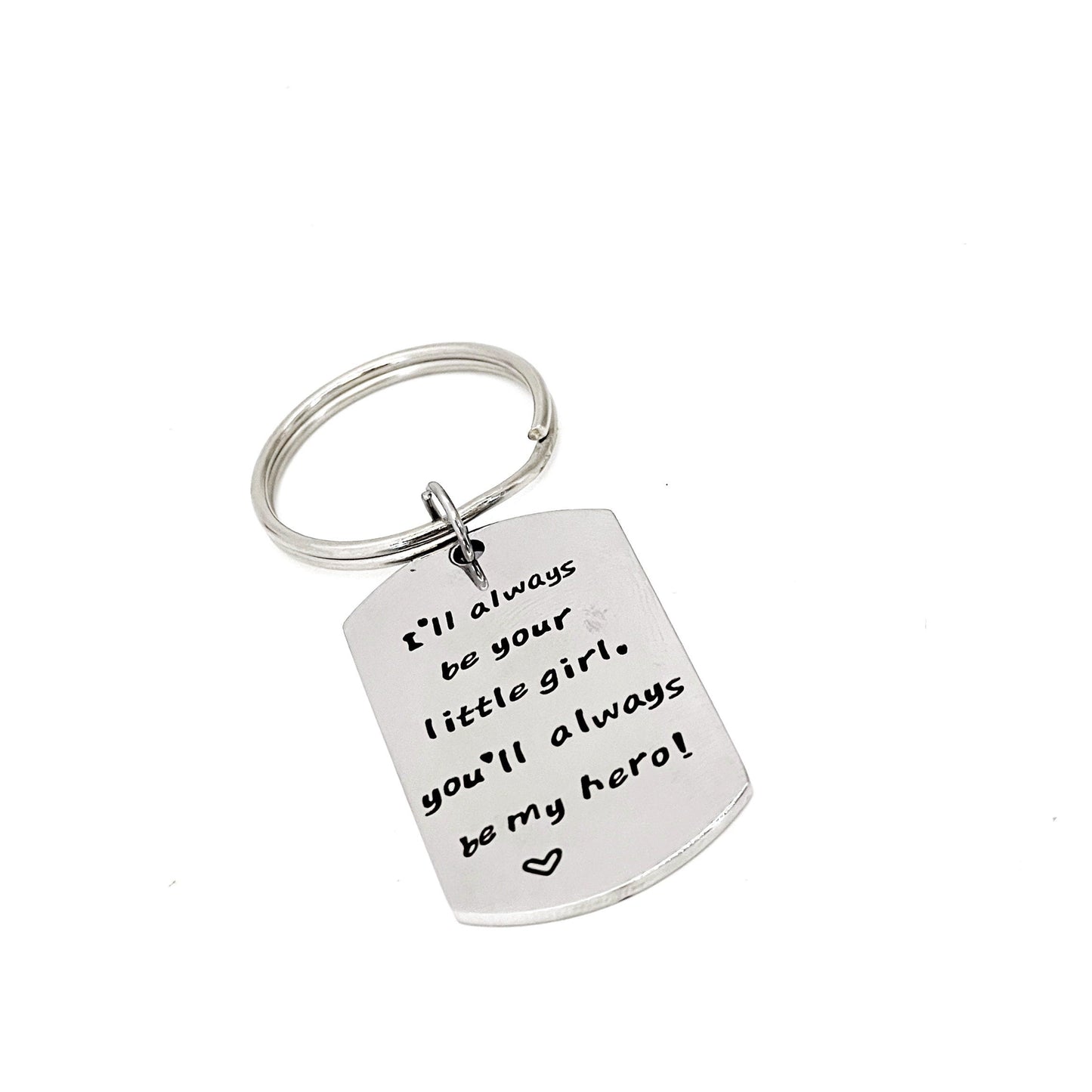 Dad Gift, I’ll Always Be Your Little Girl, You’ll Always Be My Hero Keychain, Gift For Dad, Dad Birthday, Fathers Day Gifts, Wedding Day