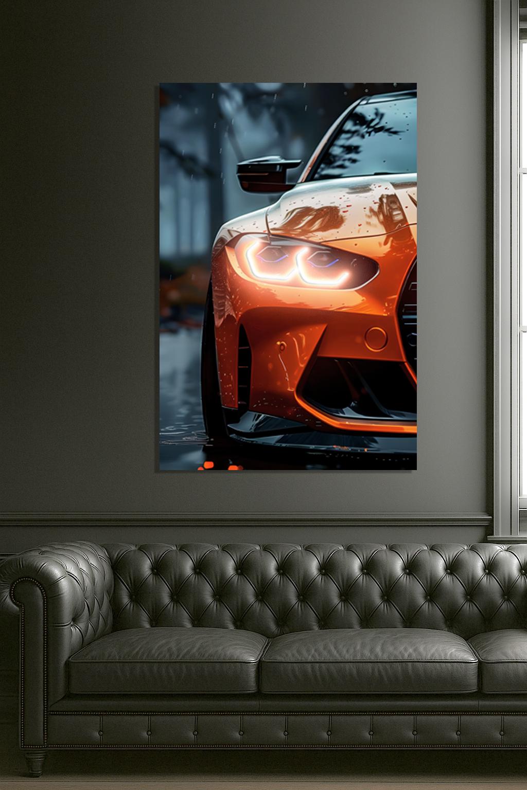 LED UV‑Printed Plexiglass Car Wall Sign with Dimmer