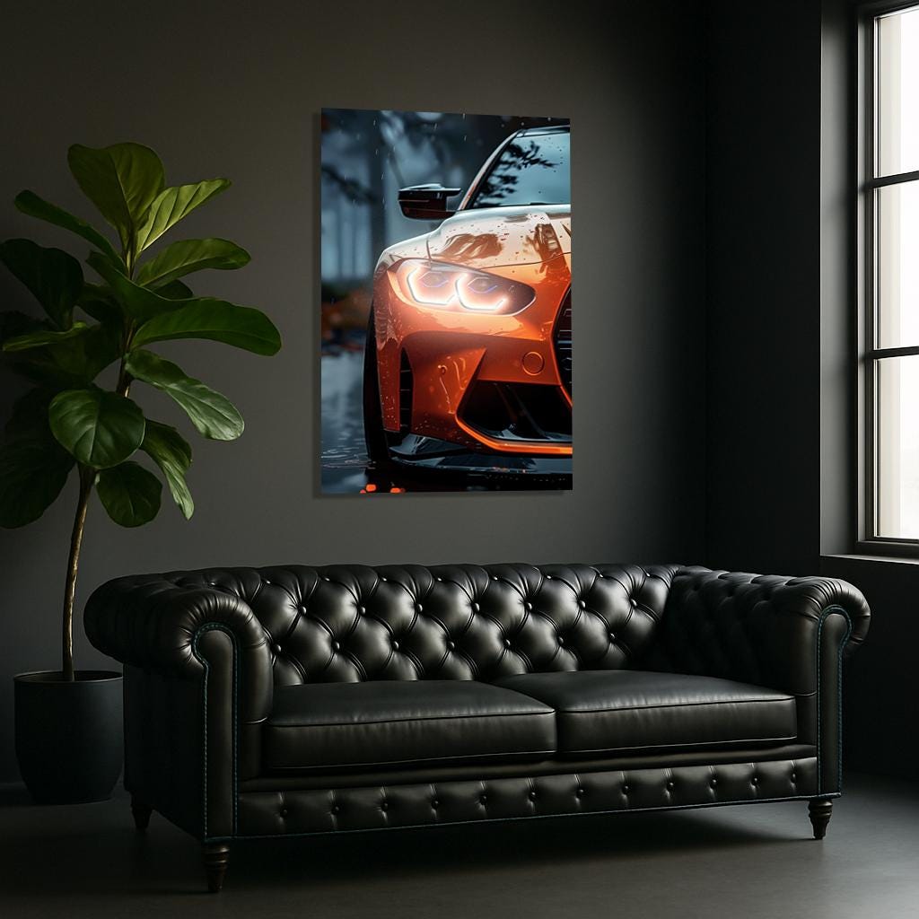 LED UV‑Printed Plexiglass Car Wall Sign with Dimmer