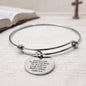 Psalm 4 8 Bracelet In Peace I Will Lie Down And Sleep Christian Scripture Expanding Bangle Faith Jewelry Gift