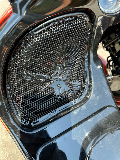 98-2024+ Road Glide 3D Eagle speakers grill covers set