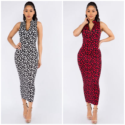 Heart Cutout Midi Dress