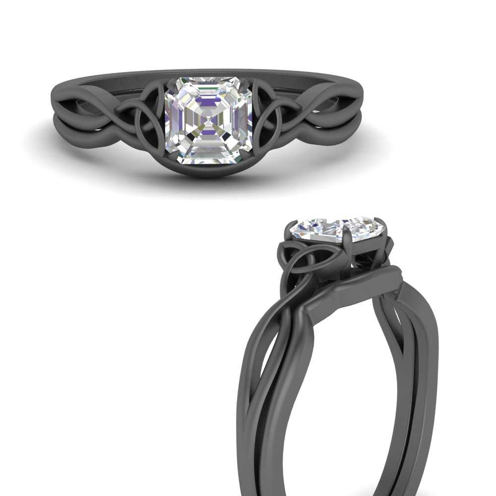 Infinity Celtic Solitaire Wedding Set