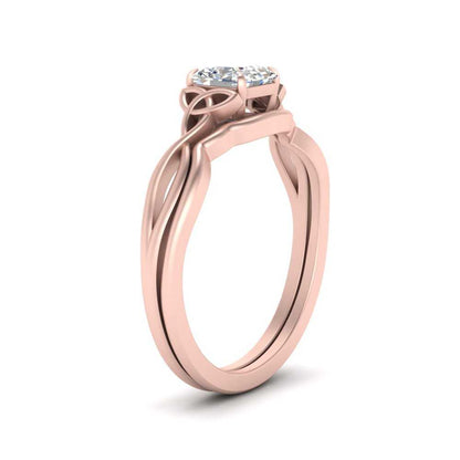 Infinity Celtic Solitaire Wedding Set