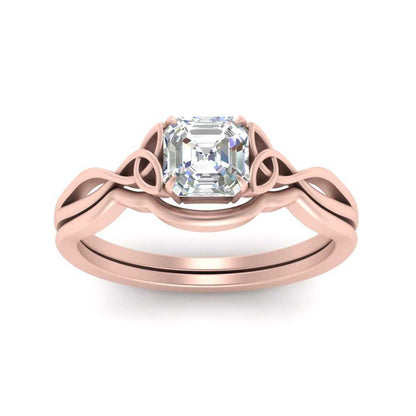 Infinity Celtic Solitaire Wedding Set