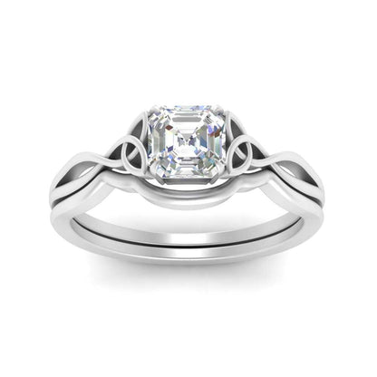 Infinity Celtic Solitaire Wedding Set