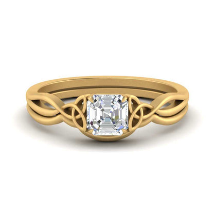 Infinity Celtic Solitaire Wedding Set
