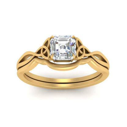 Infinity Celtic Solitaire Wedding Set