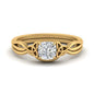 Cushion Cut Infinity Celtic Solitaire Wedding Set