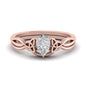 Pear Shaped Infinity Celtic Solitaire Wedding Set