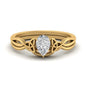 Pear Shaped Infinity Celtic Solitaire Wedding Set