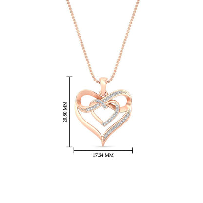 Diamond Accent Double Heart Infinity Pendant Necklace