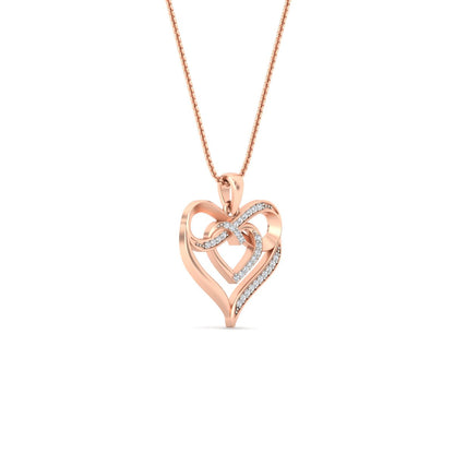 Diamond Accent Double Heart Infinity Pendant Necklace