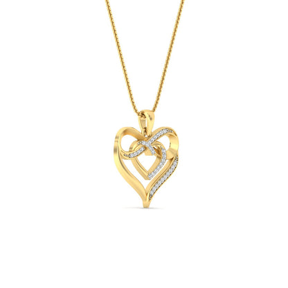 Diamond Accent Double Heart Infinity Pendant Necklace