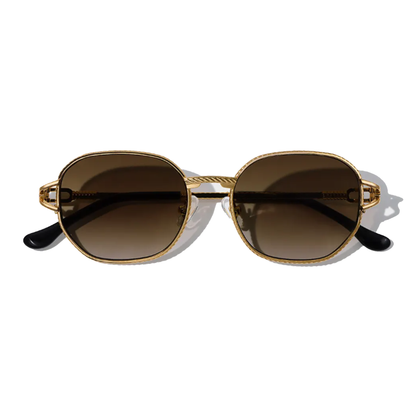 Jean Brun 52mm Shield Sunglasses | Brown