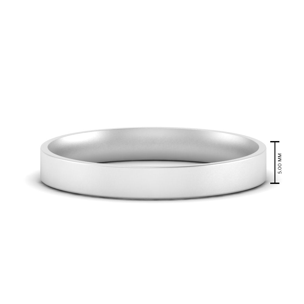 Light Weight Flat Mens Wedding Band