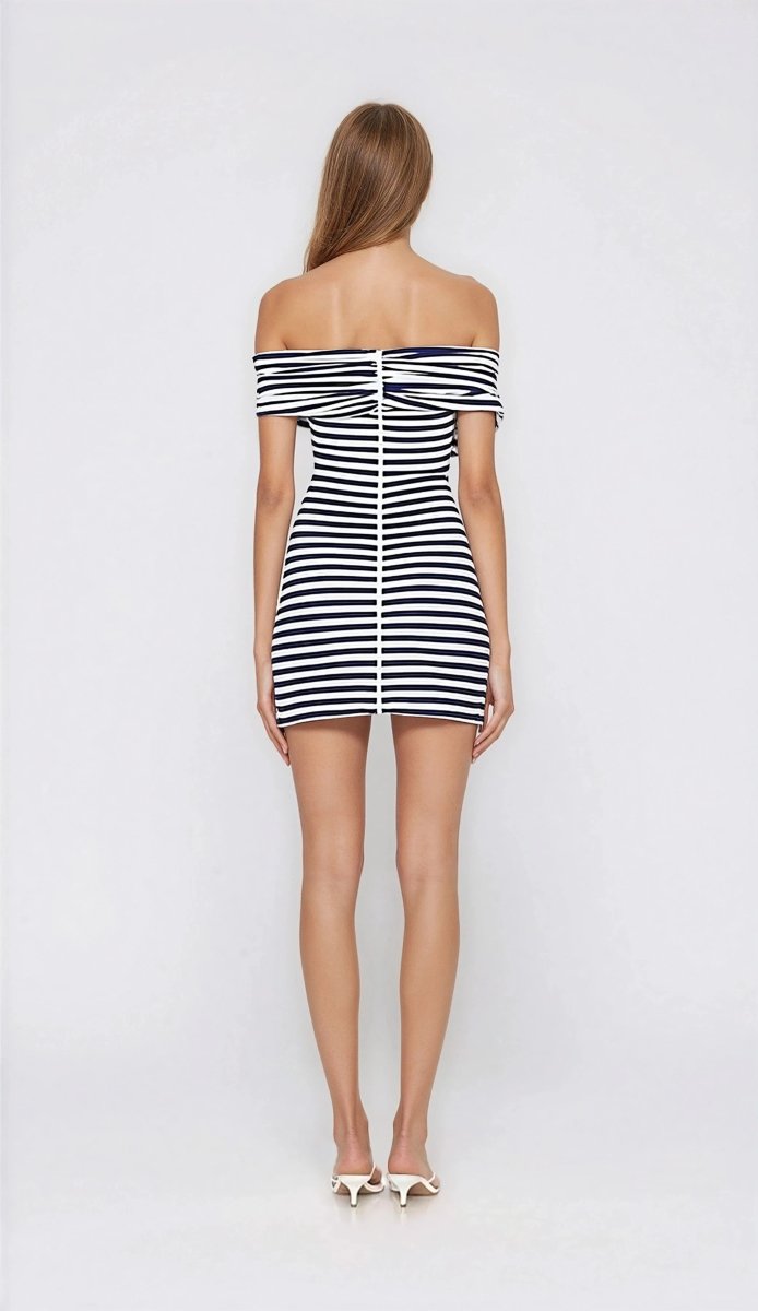 Malory Striped Mini Dress – Navy/White (Final Sale)