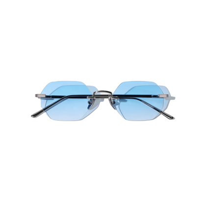 Martin 51mm Rimless Sunglasses | Blue