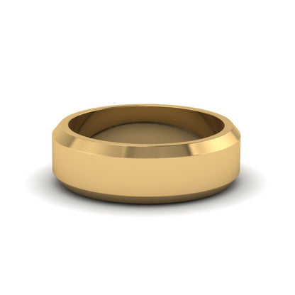 Matte Finish Beveled Anniversary Band For Men