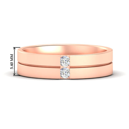 Mens 2 Stone Band