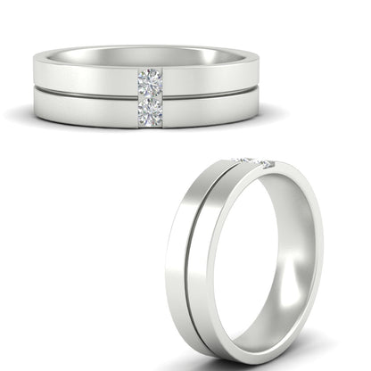 Mens 2 Stone Band