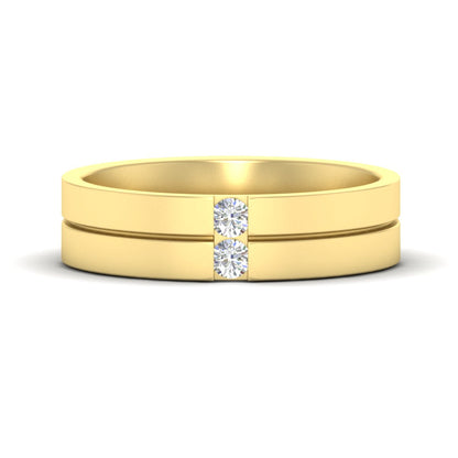 Mens 2 Stone Band