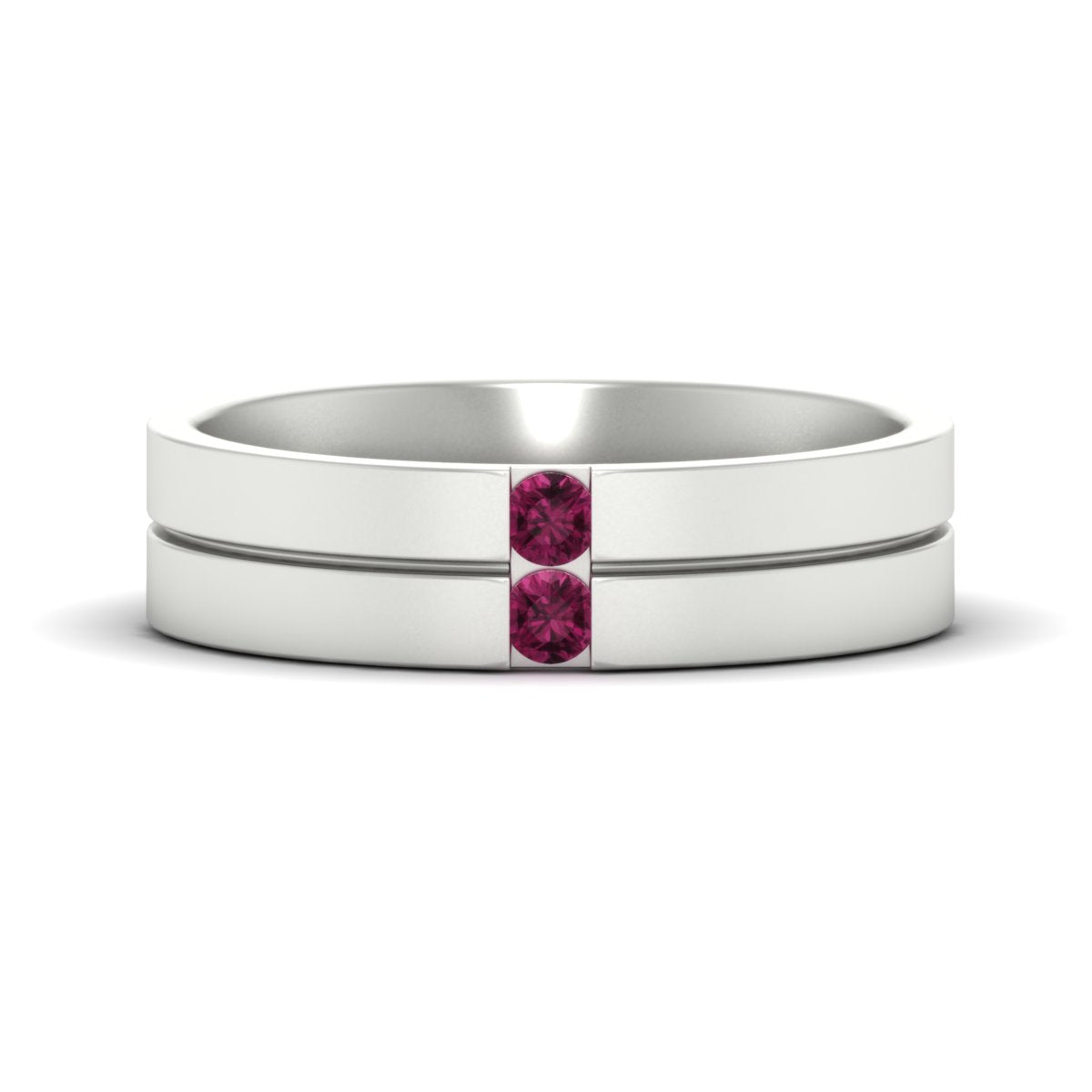 Mens 2 Stone Band