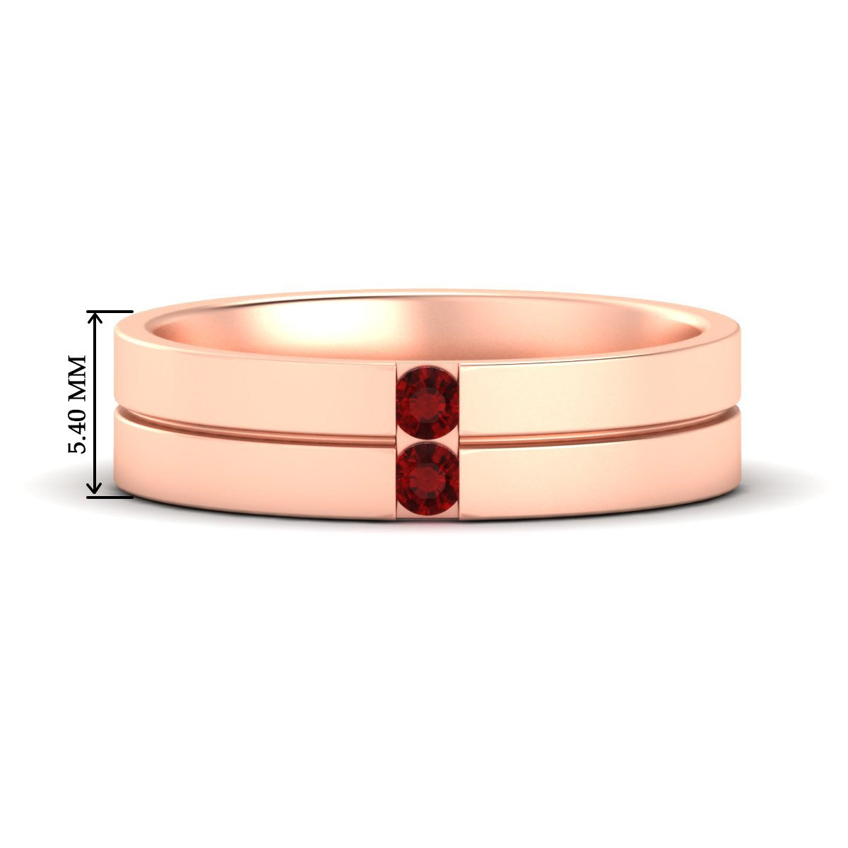 Mens 2 Stone Band