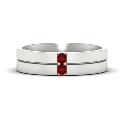 Mens 2 Stone Band