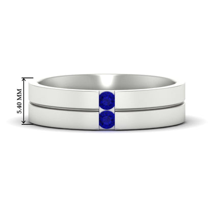 Mens 2 Stone Band