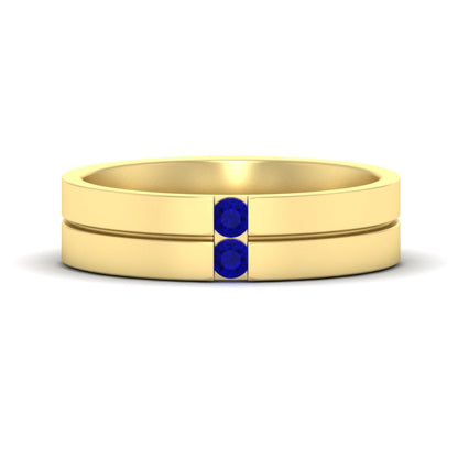 Mens 2 Stone Band
