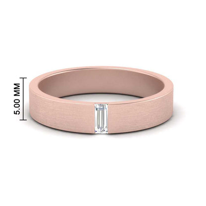 Mens Baguette Diamond Wedding Ring