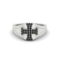 Mens Cross Gemstone Engagement Ring