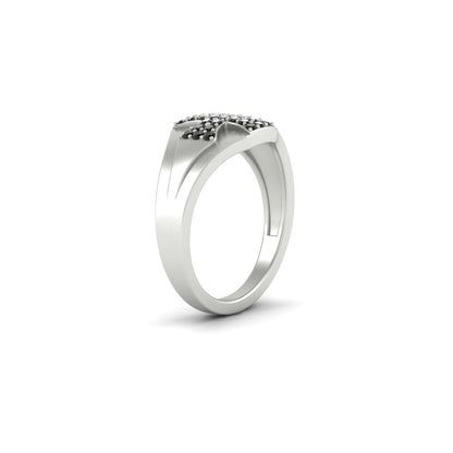 Mens Cross Gemstone Engagement Ring