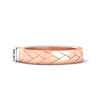 Mens Braided Design Promise Ring