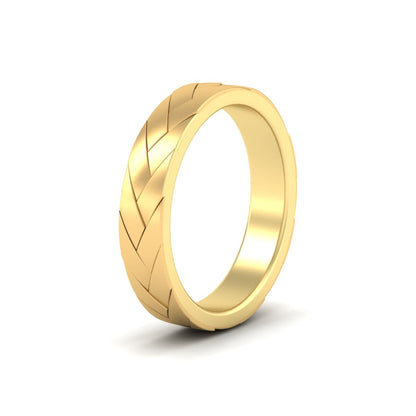 Mens Braided Design Promise Ring