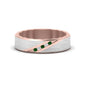 Brush Finish 2 Tone Promise Ring