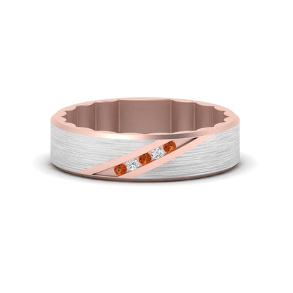 Brush Finish 2 Tone Promise Ring