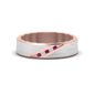 Brush Finish 2 Tone Promise Ring