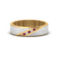 Brush Finish 2 Tone Promise Ring