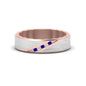 Brush Finish 2 Tone Promise Ring