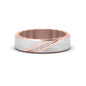 Brush Finish 2 Tone Promise Ring